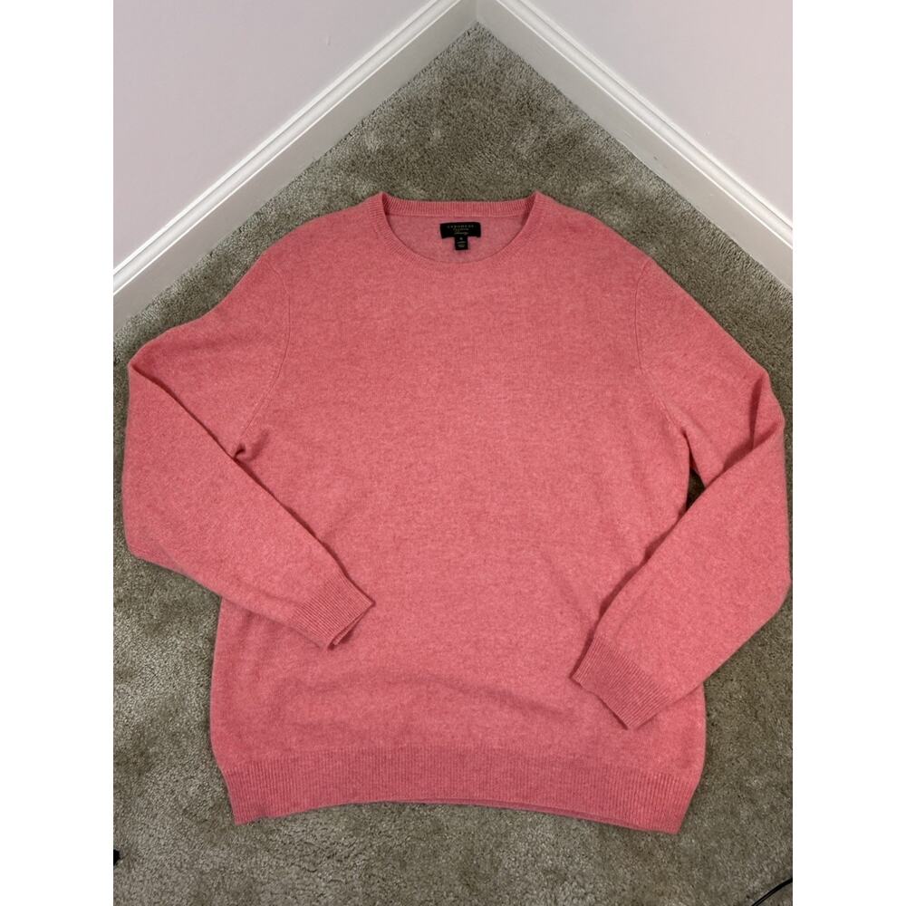 Club Room Cashmere Sweater Men's XL Peach Luxury Pullover Comfort Preppy Office